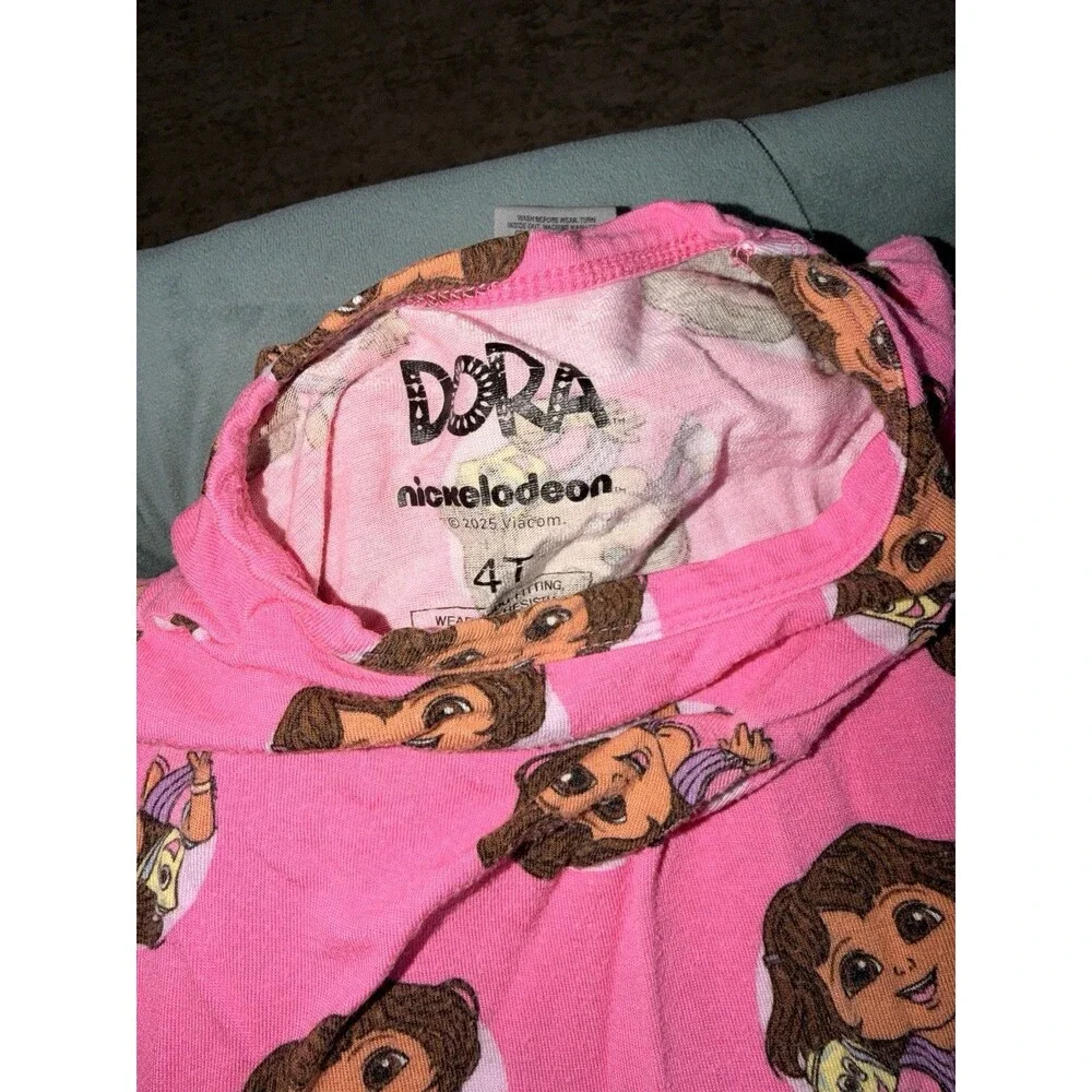 Disney Princess Bluey Dora Coco Melon Pajama Bundle Sets Gown Shorts 5 Pc Sz 4t